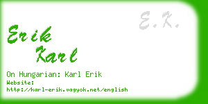 erik karl business card